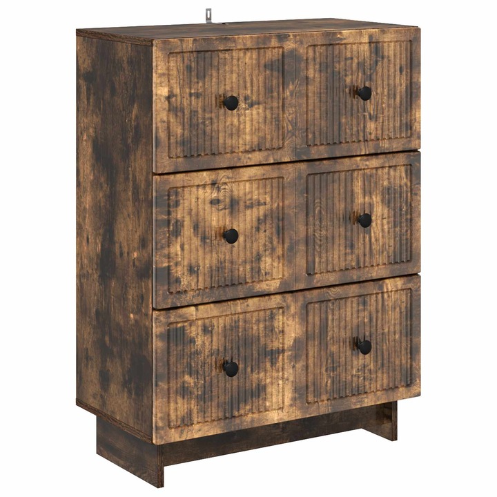 Dulap cu sertare Stejar fumuriu 66 x 34 vidaXL, 5 x 90 cm