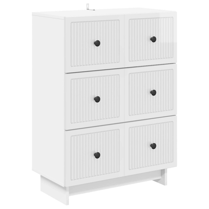 Dulap cu sertare Alb foarte lucios 66 x 34 vidaXL, 5 x 90 cm