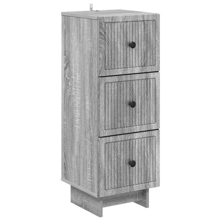 Dulap cu sertare Sonoma gri 33 x 34 vidaXL, 5 x 90 cm Lemn prelucrat
