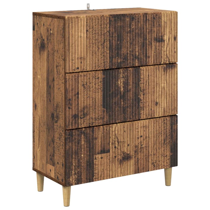 Dulap cu sertare Lemn vechi 66 x 34 vidaXL, 5 x 90 cm Lemn prelucrat