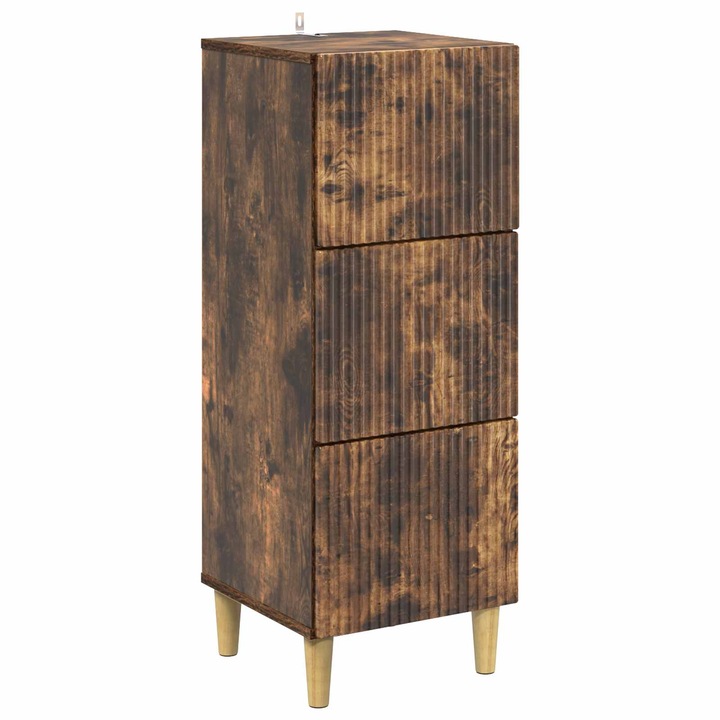 Dulap cu sertare Stejar fumuriu 33 x 34 vidaXL, 5 x 90 cm