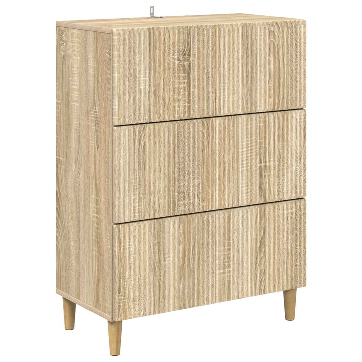 Dulap cu sertare Stejar Sonoma 66 x 34 vidaXL, 5 x 90 cm Lemn prelucrat
