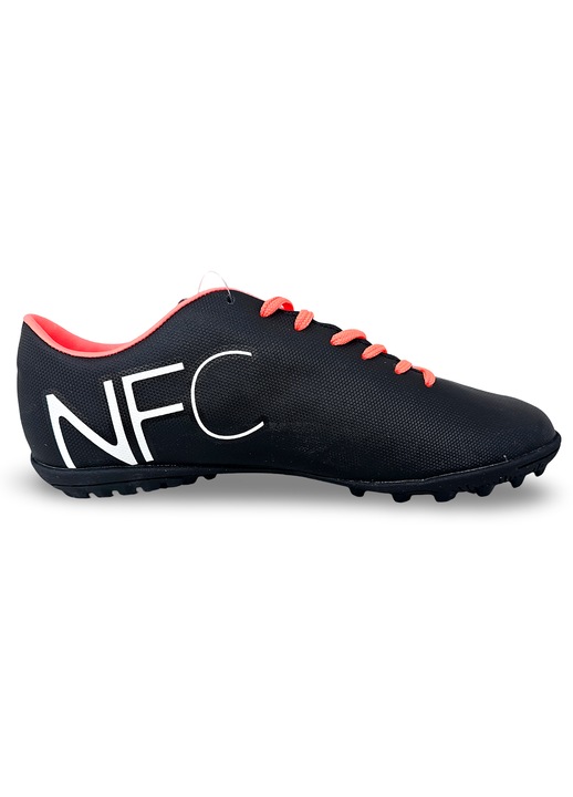 Ghete Fotbal Teren Sintetic Cusute, Talpa TF, Adulti/Copii, Negru