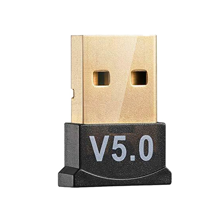 Безжичен USB адаптер 5.0, черен, 23x14.5x5.3mm, за PC, лаптоп, слушалки, аудио предаване