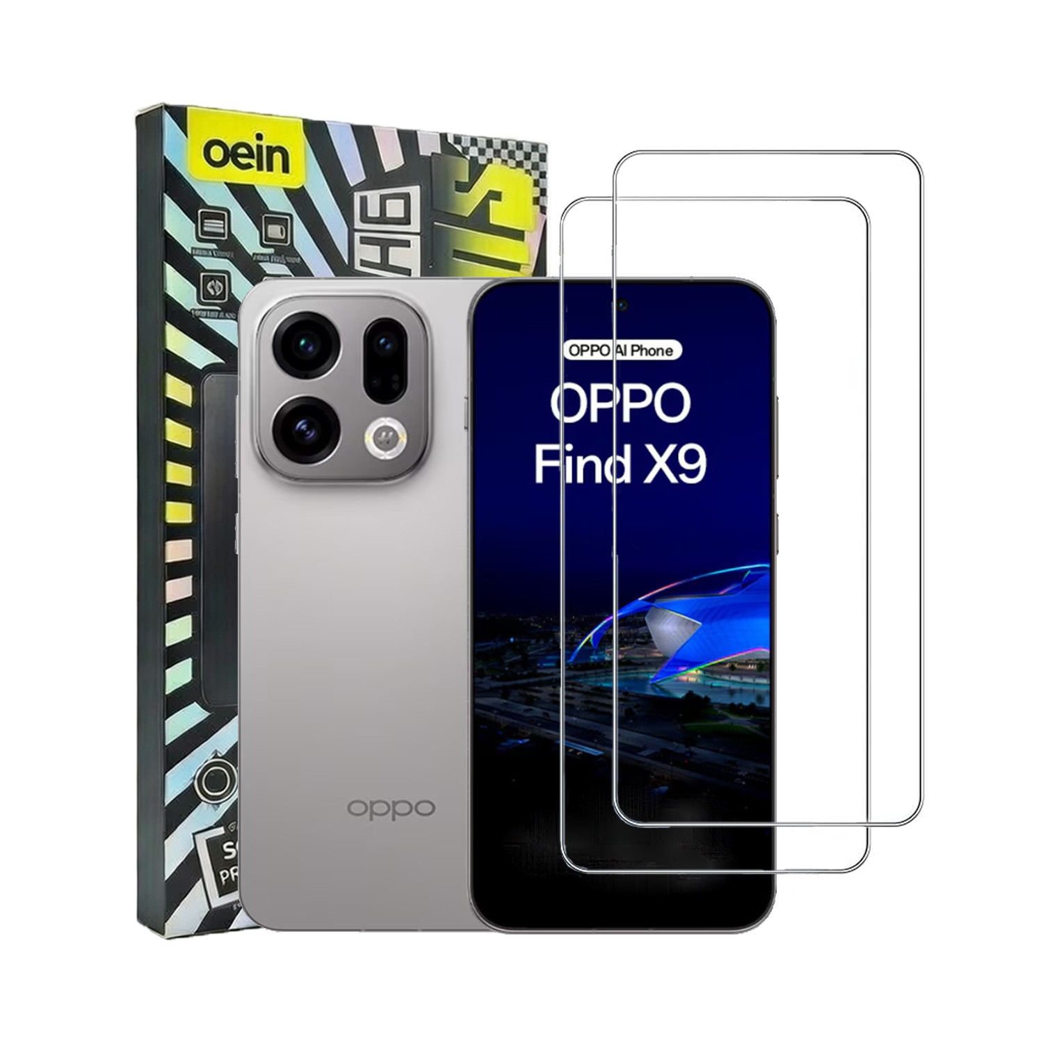 Set 2 Folie Sticla pentru OPPO Find X9 Oein® – Sticla Securizata 9H+, Claritate Super HD, Tratament Oleofob Electronic, Anti-Amprenta, Sensibilitate Touch Avansata, Acoperire Completa Compatibila cu Husa