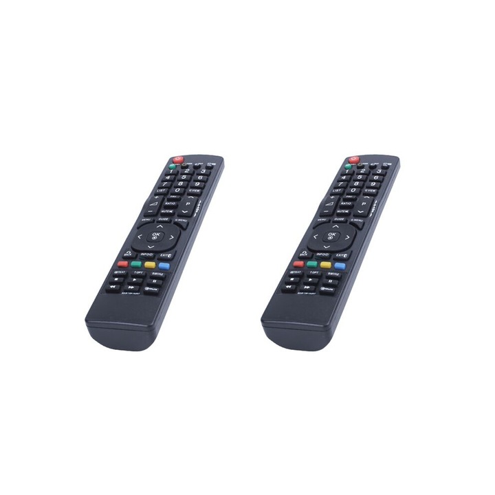 2 db távirányító LCD televíziókhoz, AKB72915207 modell, fekete, 220x50x30mm