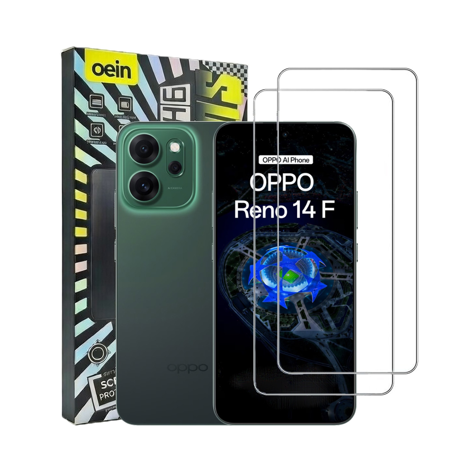 Set 2 Folie Sticla pentru OPPO Reno 14F Oein® – Sticla Securizata 9H+, Claritate Super HD, Tratament Oleofob Electronic, Anti-Amprenta, Sensibilitate Touch Avansata, Acoperire Completa Compatibila cu Husa