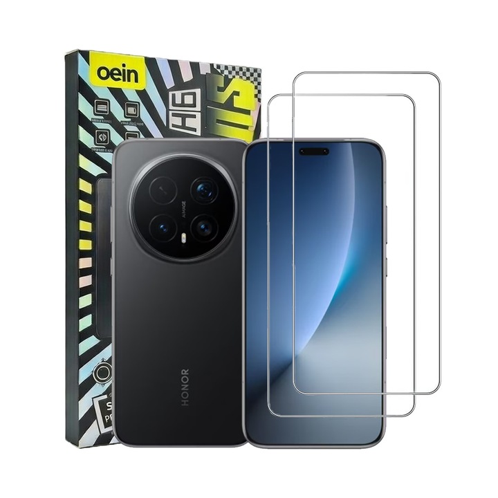 Комплект от 2 броя стъклени фолиа за Honor Magic 8 Pro Oein® – Закалено стъкло 9H+, Супер HD яснота, Електронно олеофобно покритие, Против отпечатъци, Усъвършенствана чувствителност на допир, Пълно покритие, съвместимо с калъф