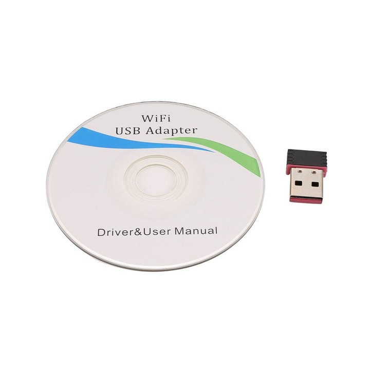 Безжичен USB адаптер 802.11 n/g/b, 300Mbps, черен, комплект с CD и ръководство