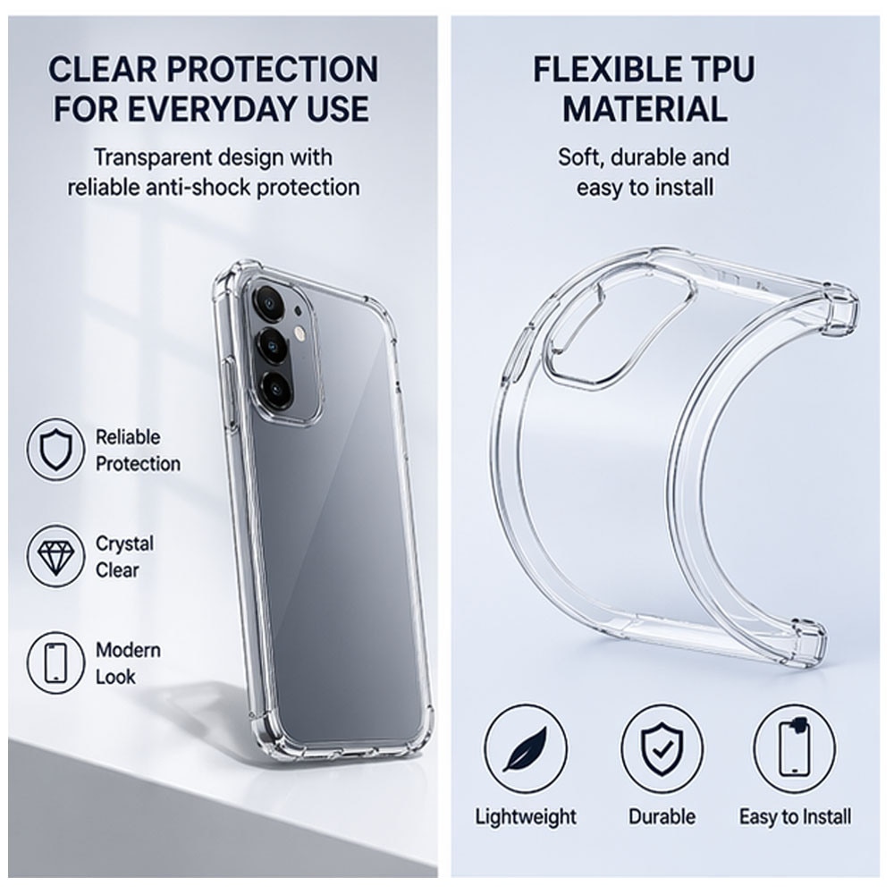 BestCase® Husa Anti Shock Compatibila cu Honor 600 Lite, Reinforced 4 Corners, Transparent