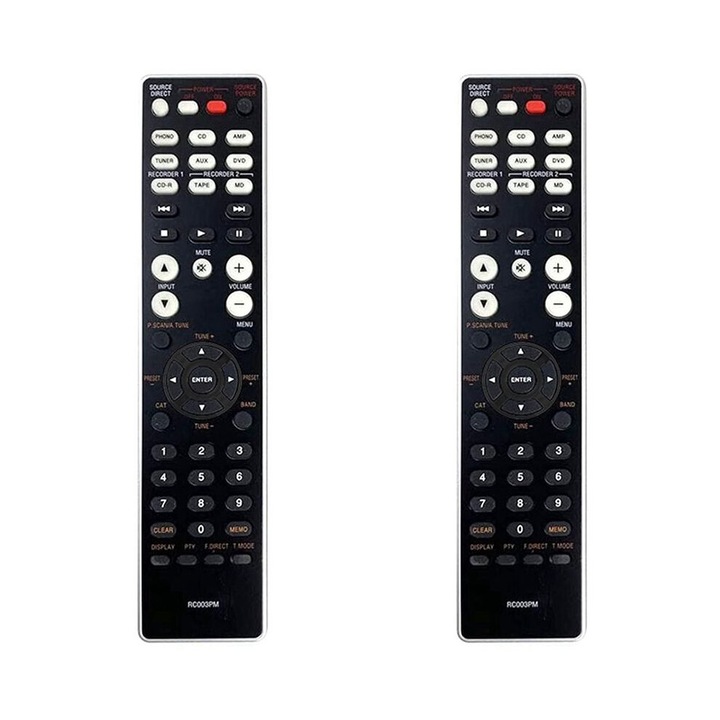 Set 2 telecomenzi RC003PM, infrarosu, negru