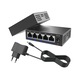 Set 2 Switch-uri Gigabit Industrial, 1000 Mbps, 5 Porturi, Negru, 220V AC