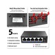 Set 2 Switch-uri Gigabit Industrial, 1000 Mbps, 5 Porturi, Negru, 220V AC