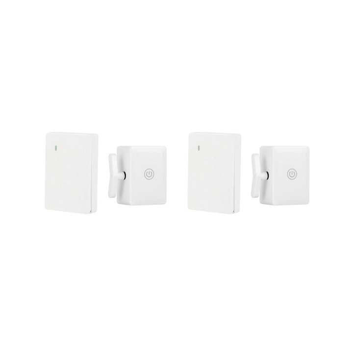 2x Világítás Távirányító Gomb Készlet, Fehér, 54x51x25mm