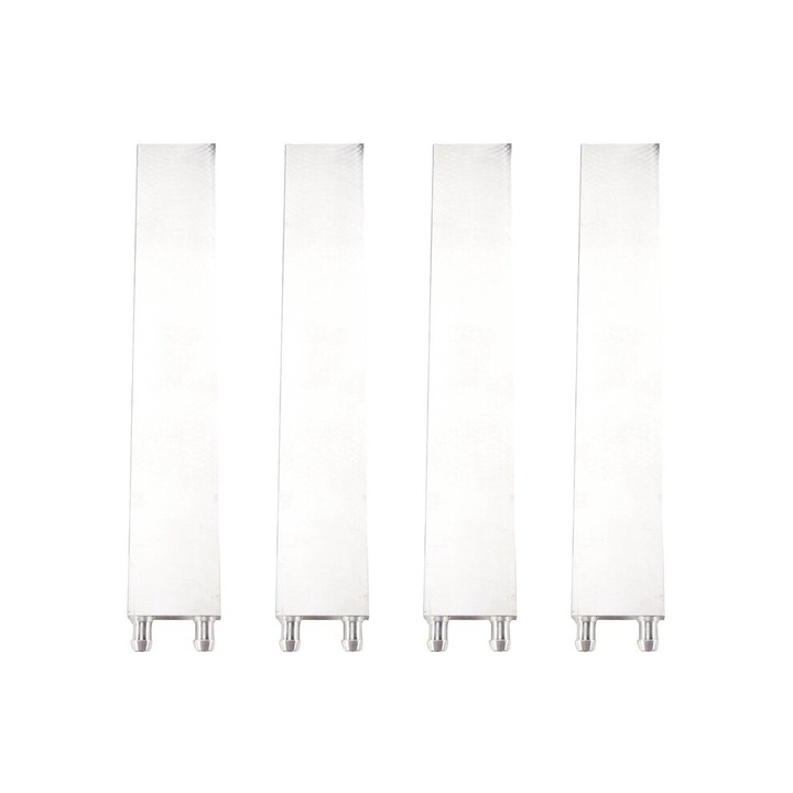 4 db alumínium vízhűtő blokk készlet, 240x40x12mm, ezüst