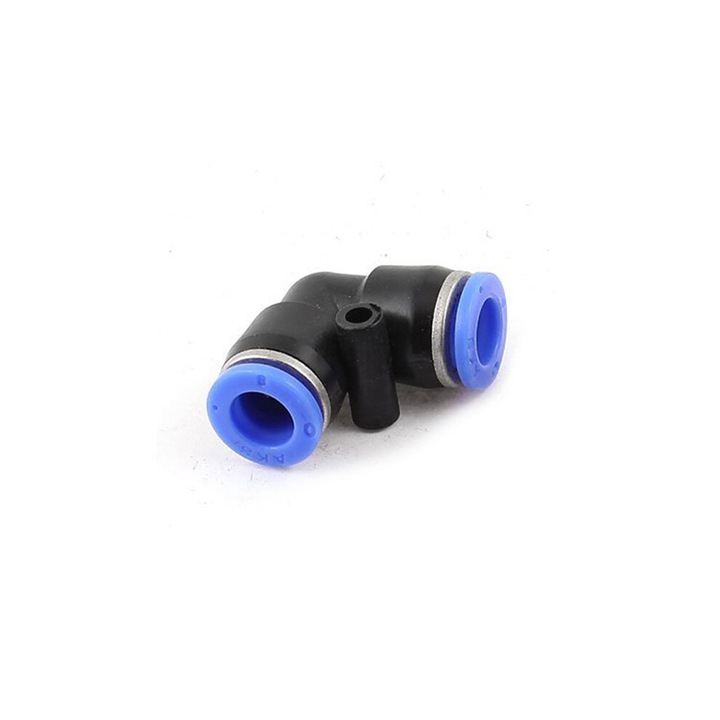 5 darabos 90 fokos könyök idom készlet, fekete-kék, 29x29x15mm, 8mm