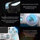 Безжичен контролер за PS4, VIELLAN, С множество светлинни ефекти, Двойна вибрация, 6-осен сензор за движение, Черен