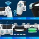 Безжичен контролер за PS4, VIELLAN, С множество светлинни ефекти, Двойна вибрация, 6-осен сензор за движение, Черен