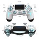Безжичен контролер за PS4, VIELLAN, С множество светлинни ефекти, Двойна вибрация, 6-осен сензор за движение, Черен
