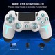 Безжичен контролер за PS4, VIELLAN, С множество светлинни ефекти, Двойна вибрация, 6-осен сензор за движение, Черен