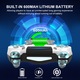 Безжичен контролер за PS4, VIELLAN, С множество светлинни ефекти, Двойна вибрация, 6-осен сензор за движение, Черен