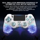 Безжичен контролер за PS4, VIELLAN, С множество светлинни ефекти, Двойна вибрация, 6-осен сензор за движение, Черен