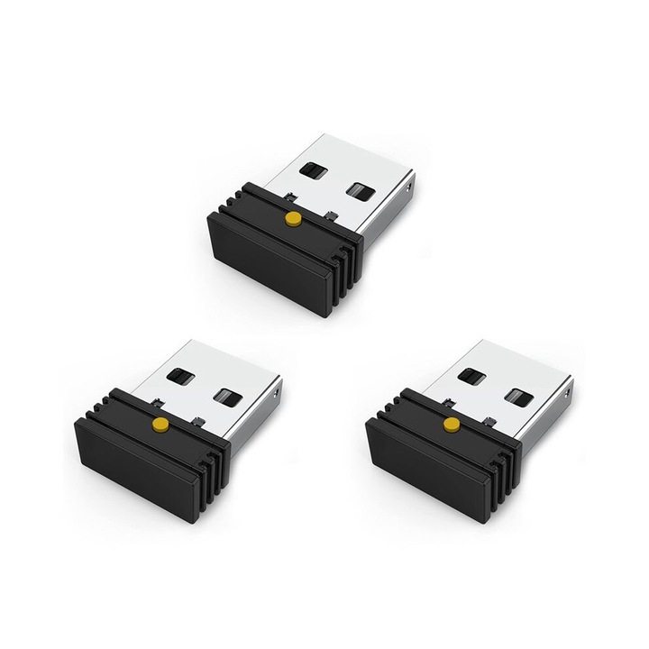 3X Jiggler USB szett egérhez, szimulálja az egér mozgását, fekete, kompatibilis Windows és Linux rendszerekkel