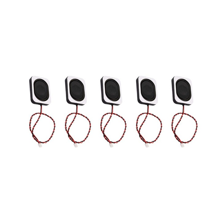 Set de 5 boxe cu cavitate patrata 8 Ohm 2W, ultra-subtiri, negru, pentru laptop