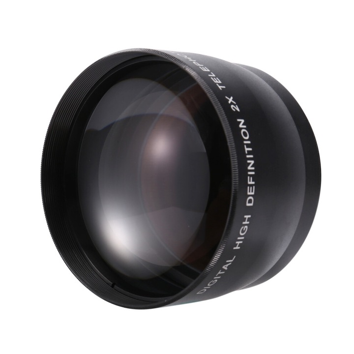 Obiectiv telephoto 58mm 2.0X, compatibil cu camere digitale, negru, 140g