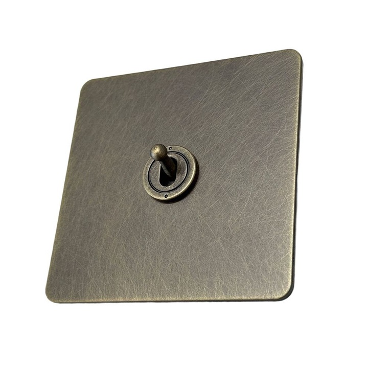 Billenőkapcsoló 220V, vintage bronz, készlet aljzattal, 1-es