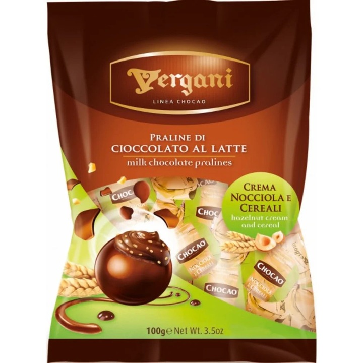 Пралина Vergani Sferi Nocole Cerali 100g