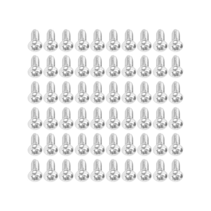 Set 60 suruburi M2 x 4mm inox 304 cu cap rotund Phillips, argintii