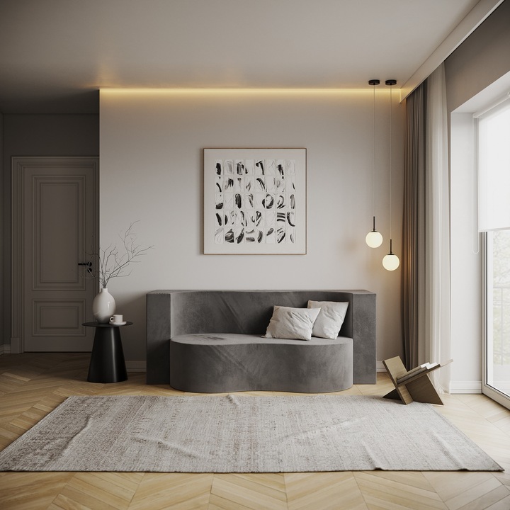 Összecsukható kanapéágy matrac, SPIJZDROWO, Swing 2, 120x200 cm, Grafit, Bársony