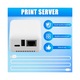 Server de imprimare P330, conexiune USB 2.0, design compact, alb, 5.5x5.5x3cm