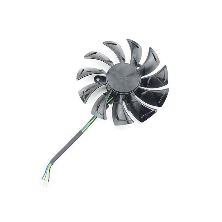Ventilator de racire de inlocuire pentru placi video ZOTAC GAMING GeForce RTX 2070, RTX 2080, RTX 2080Ti AMP, 12V, 8.7cm, negru