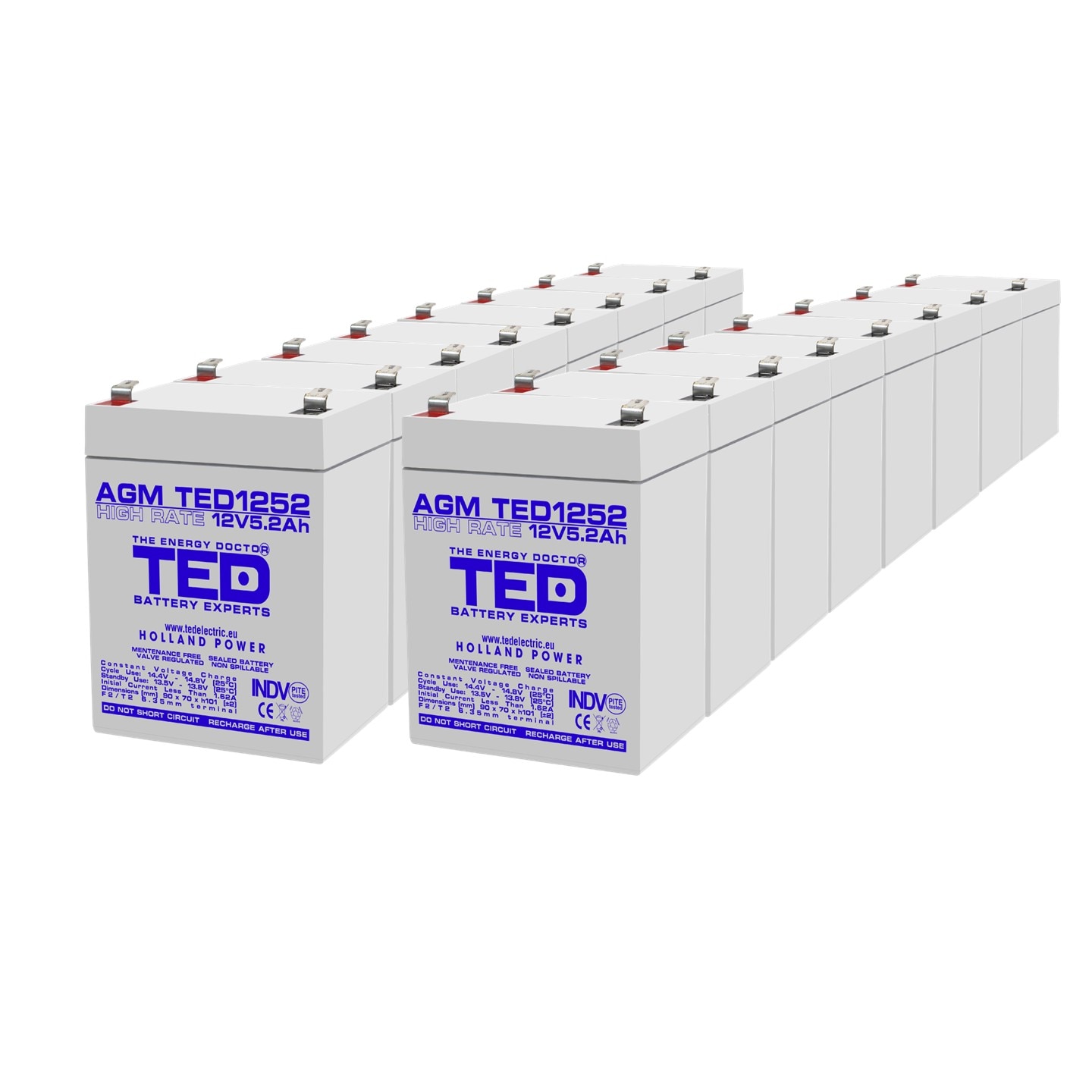 Pachet acumulatori compatibil APC RBC140 - 192V 5.2Ah (16x12V) - TED ...