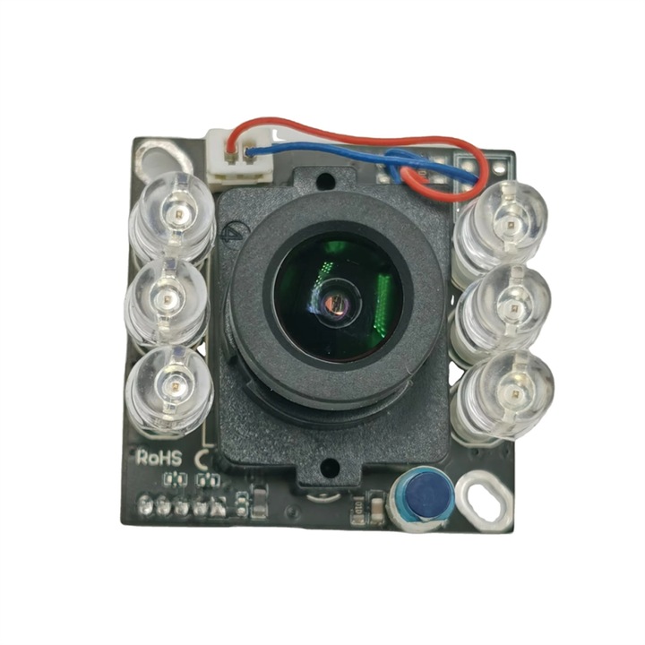 USB камера за наблюдение 2MP, модул с IR филтър, 1080p, размери 28x28mm, черна