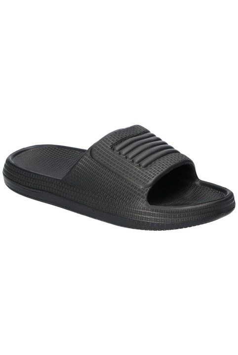 Papuci dama American Club NH197, slip-on, foarte usori, cu talpa din spuma antiderapanta, Negru, 38
