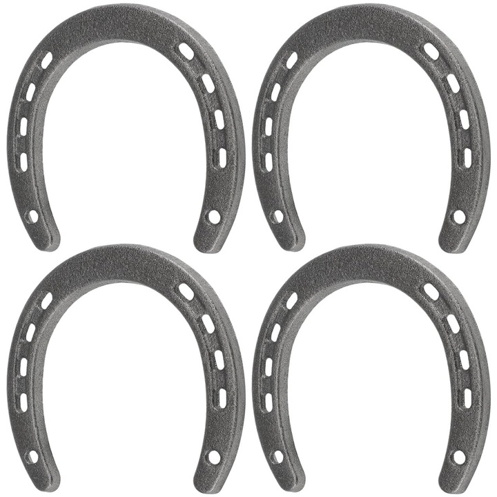 Set de 4 potcoave metalice Hemoton, decor norocos, DIY, 10x15cm