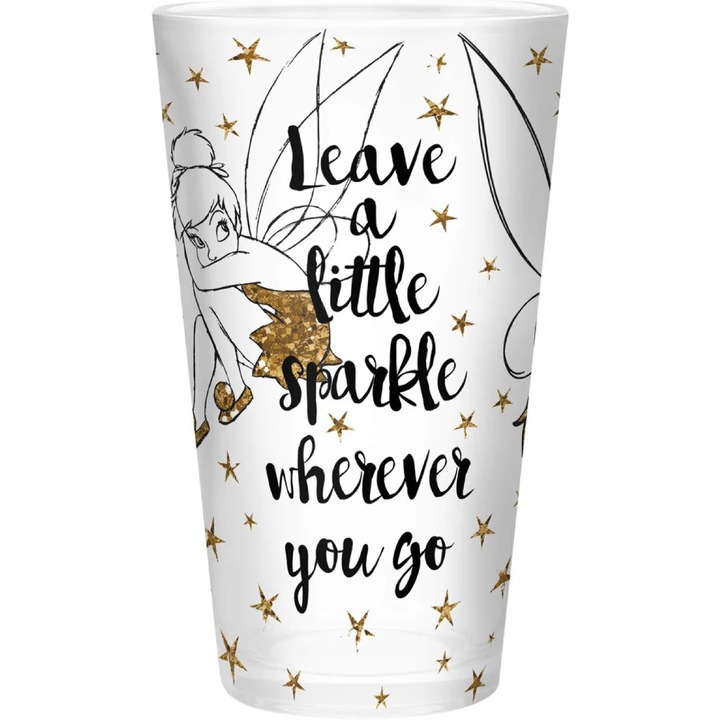Disney Nagy Pohár - 400ml - Tinkerbell Gold & Glitter