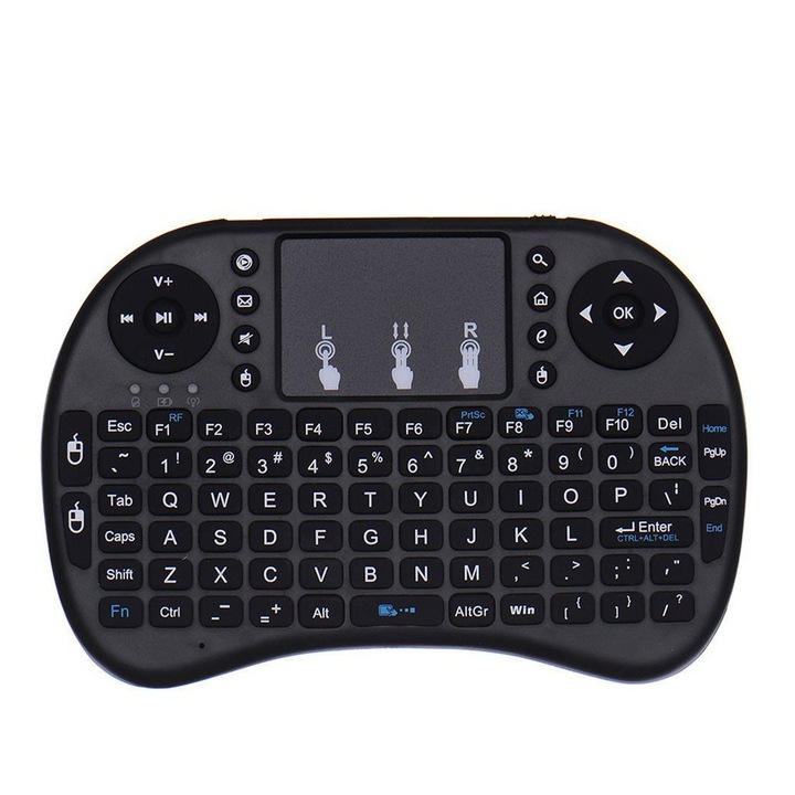 Mini tastatura wireless Raspberry Pi 3 2.4G cu touchpad pentru Orange Pi, PC, Android TV