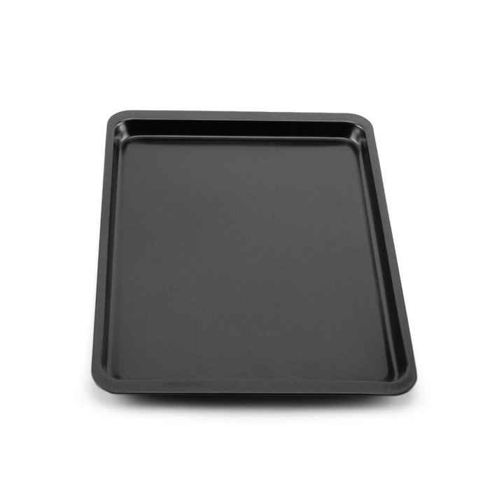 Set tavi copt dreptunghiulare negru 37x25.5x1.6cm nonaderente 2 piese