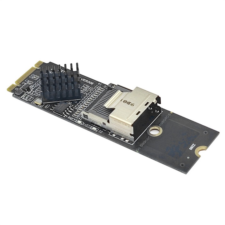 Placa de expansiune M.2 NVME la SFF-8087 SATA3.0, negru, 8x2.2cm