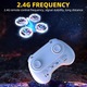 Мини дрон за деца, Bedee, Играчка квадрокоптер с LED светлина, пълна защита на витлото, 360-градусови превъртания, режим с 2 скорости, 3 батерии, безглав режим, поддържа излитане и кацане с един клик, Синьо-бял