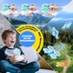 Мини дрон за деца, Bedee, Играчка квадрокоптер с LED светлина, пълна защита на витлото, 360-градусови превъртания, режим с 2 скорости, 3 батерии, безглав режим, поддържа излитане и кацане с един клик, Синьо-бял