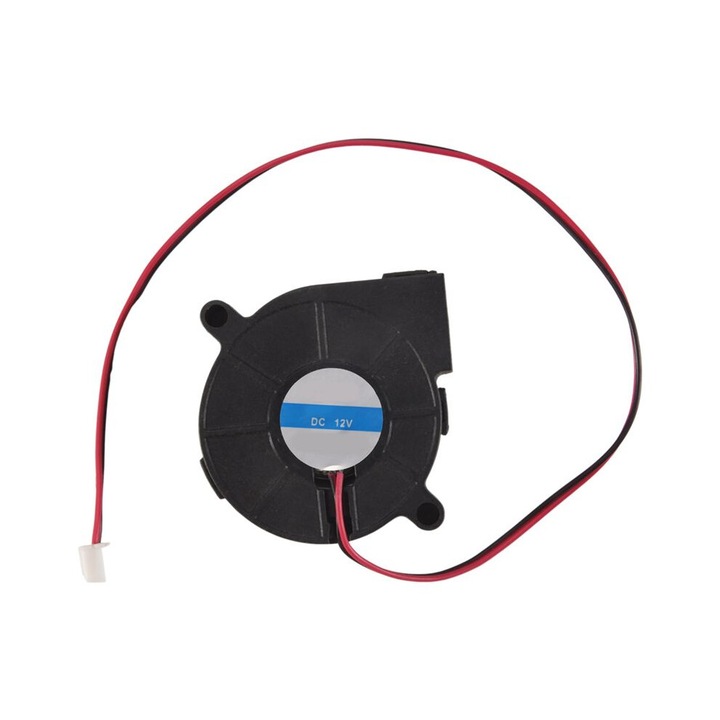 Ventilátor PC 5015S 12V 0.14A 50mm x 15mm, fekete, kefe nélküli