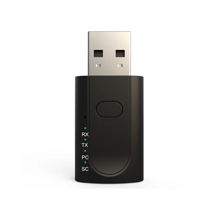 Vezeték nélküli adapter 5.1, audio vevő, fekete, audiokábellel együtt