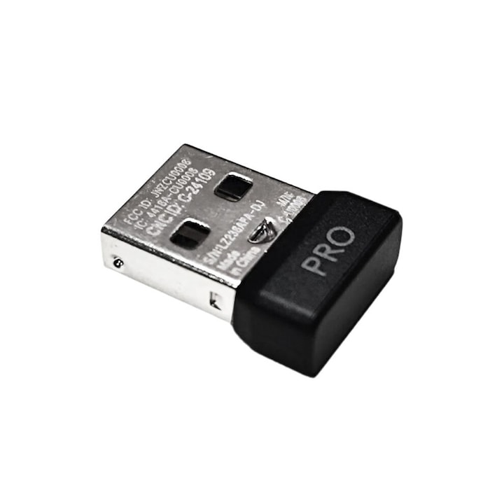 USB vevőegység egérhez, csere, műanyag, fekete