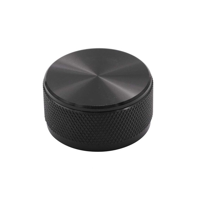 Buton CNC din aluminiu 34x17mm pentru amplificator audio, negru, set 1 buc.