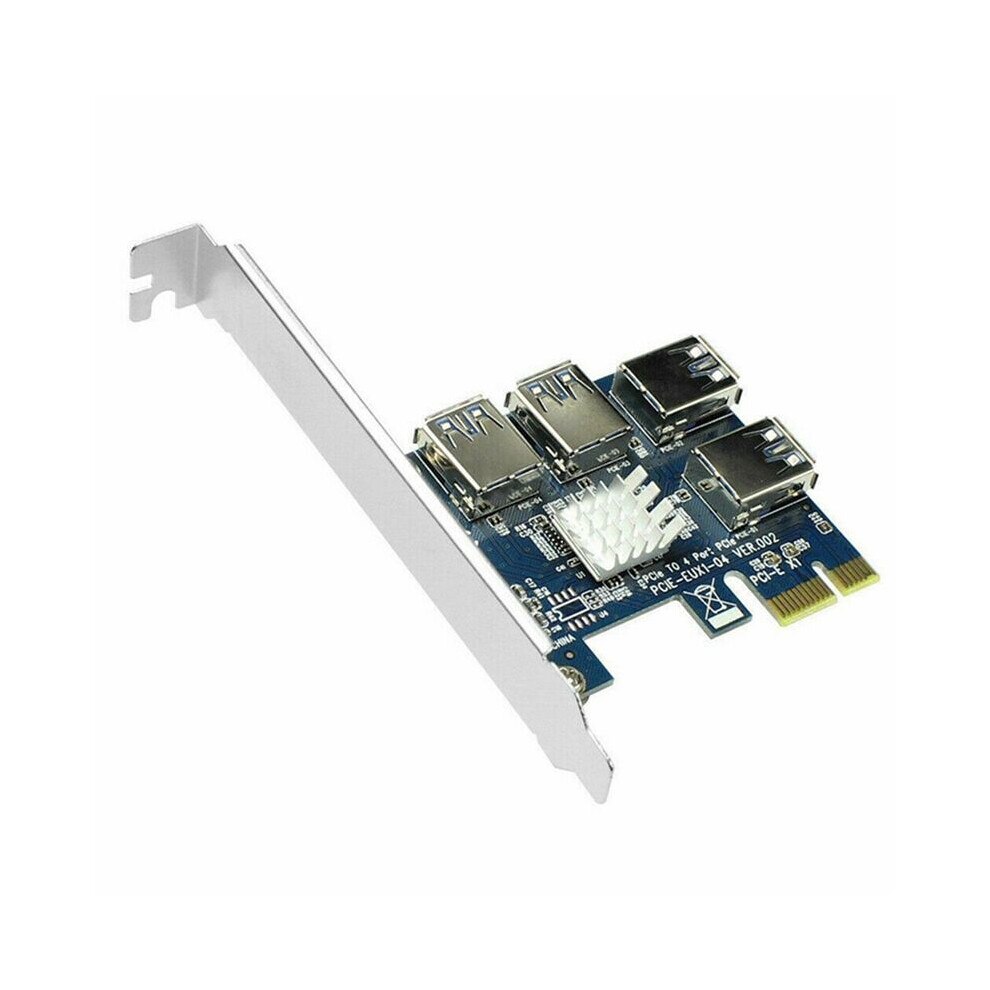 Card Riser PCIe 1X la 16X, adaptor hub multiplu 1 la 4 USB 3.0, set 1 ...